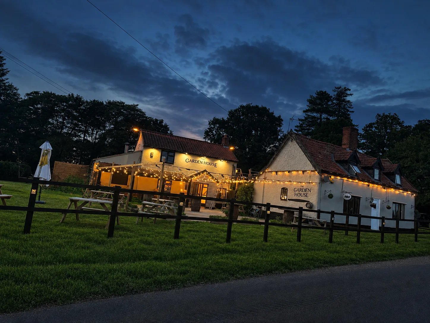 The Garden House at dusk